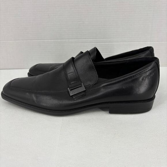 ECCO Mens Edinburgh Buckle Loafer Size EU 46 Black Leather Slip On Dress Shoe main image 11